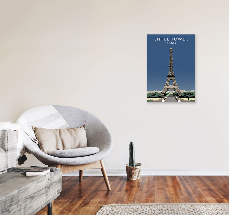 Eiffel Tower Portrait by Richard O'Neill A2 Black Frame