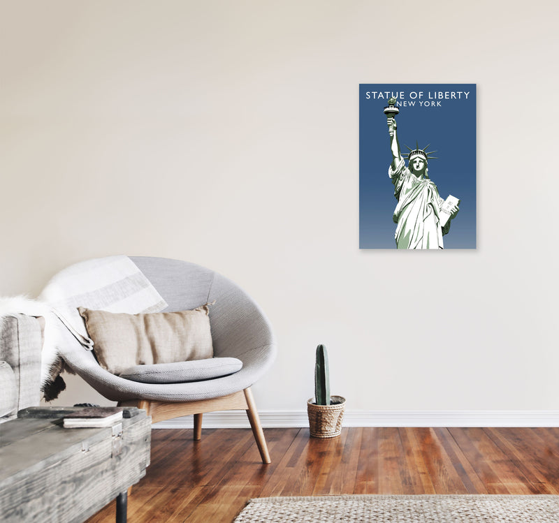Statue of Liberty New York Art Print by Richard O'Neill A2 Black Frame