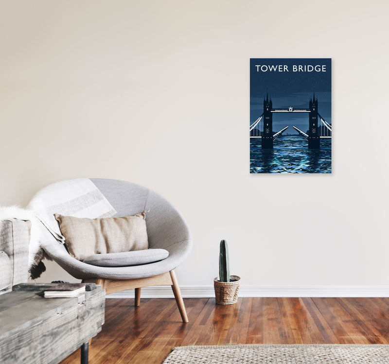 Tower Bridge portrait by Richard O'Neill A2 Black Frame