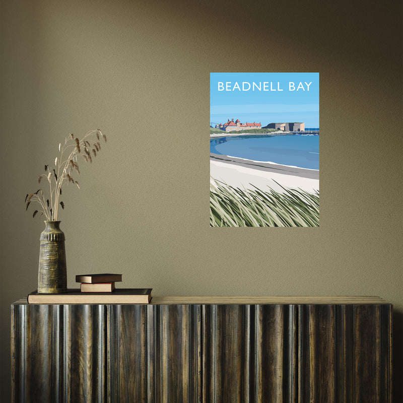 Beadnell Bay portrait by Richard O'Neill A2 Print Only