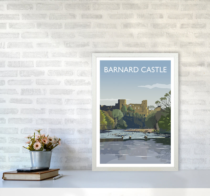 Barnard Castle 2 Portrait Art Print by Richard O'Neill A2 Oak Frame