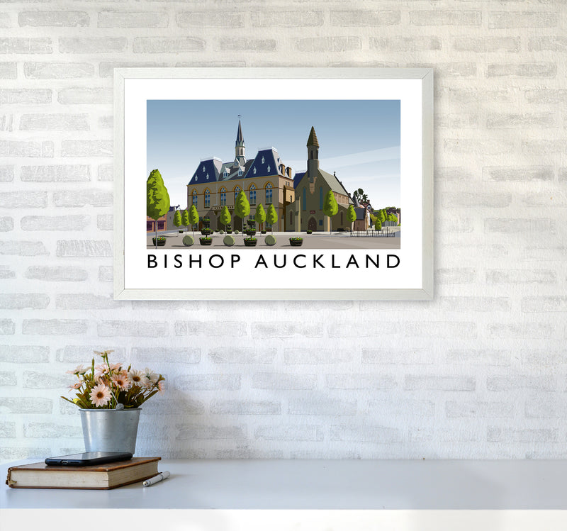 Bishop Auckland Art Print by Richard O'Neill A2 Oak Frame