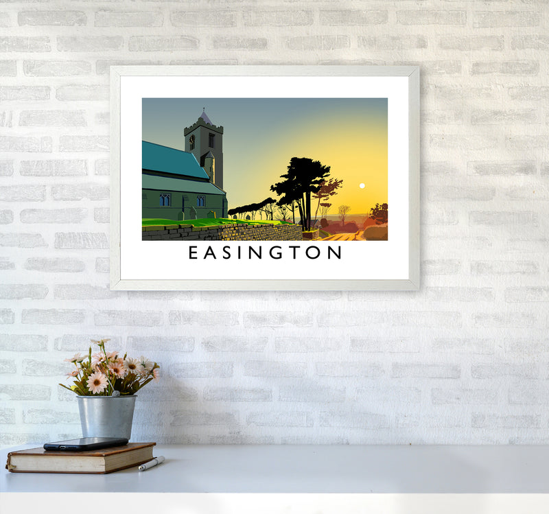 Easington Art Print by Richard O'Neill A2 Oak Frame