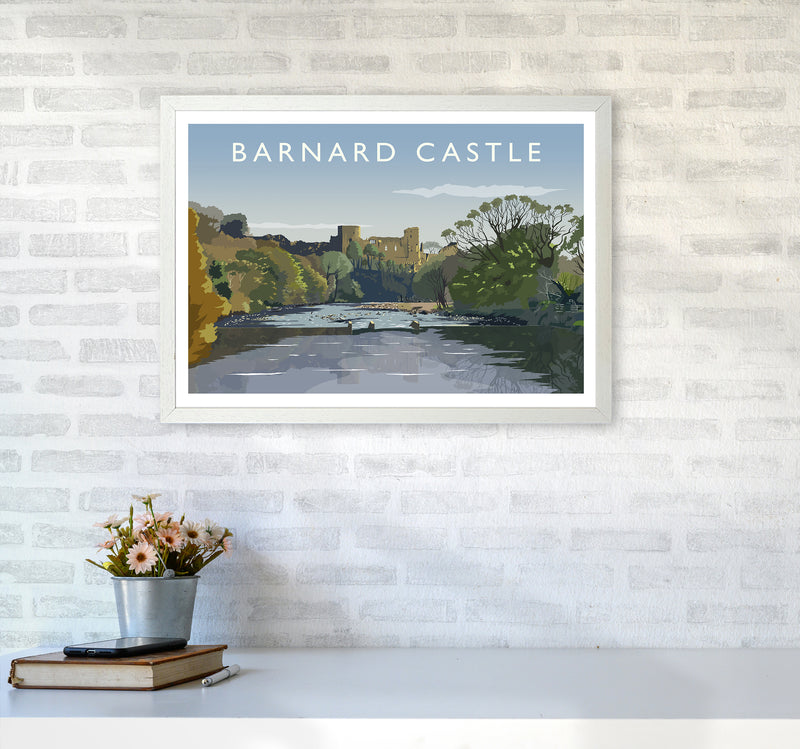 Barnard Castle 2 Art Print by Richard O'Neill A2 Oak Frame