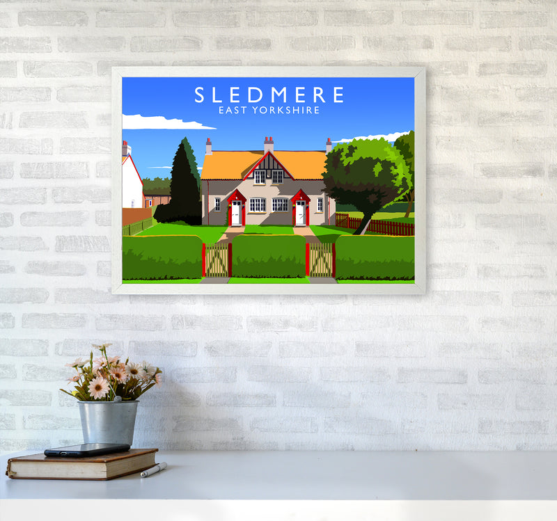 Sledmere Travel Art Print by Richard O'Neill A2 Oak Frame