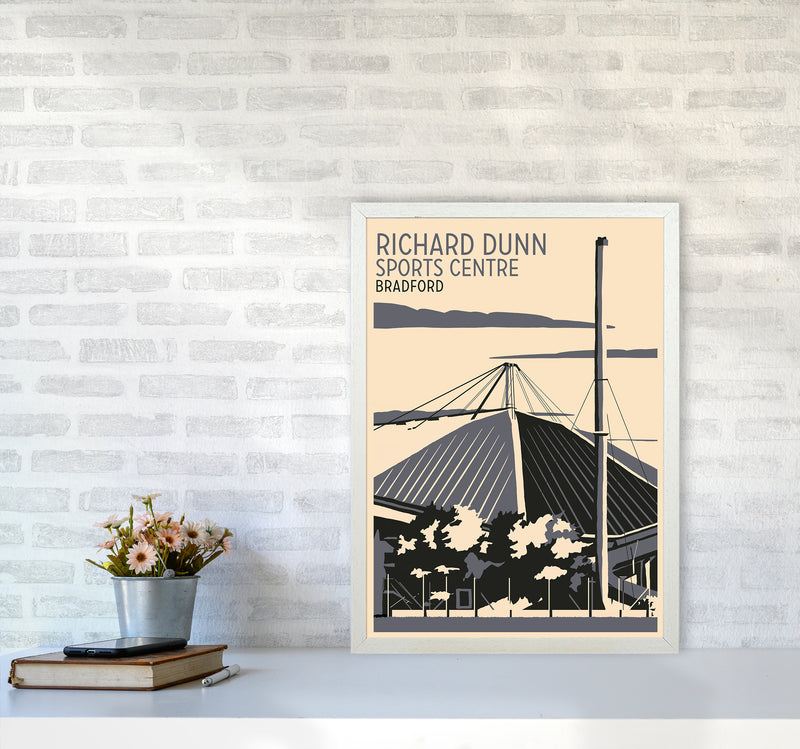 Richard Dunn Sports Centre, Bradford Travel Art Print by Richard O'Neill A2 Oak Frame