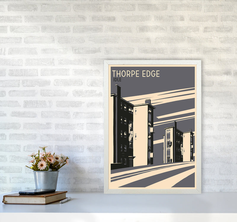 Thorpe Edge, Idle portrait Travel Art Print by Richard O'Neill A2 Oak Frame