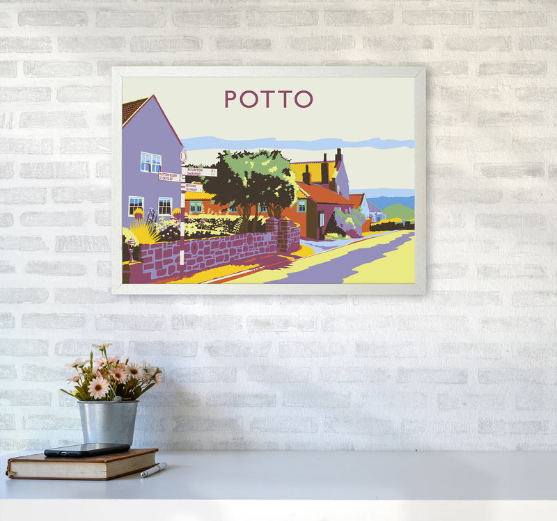 Potto Travel Art Print by Richard O'Neill A2 Oak Frame