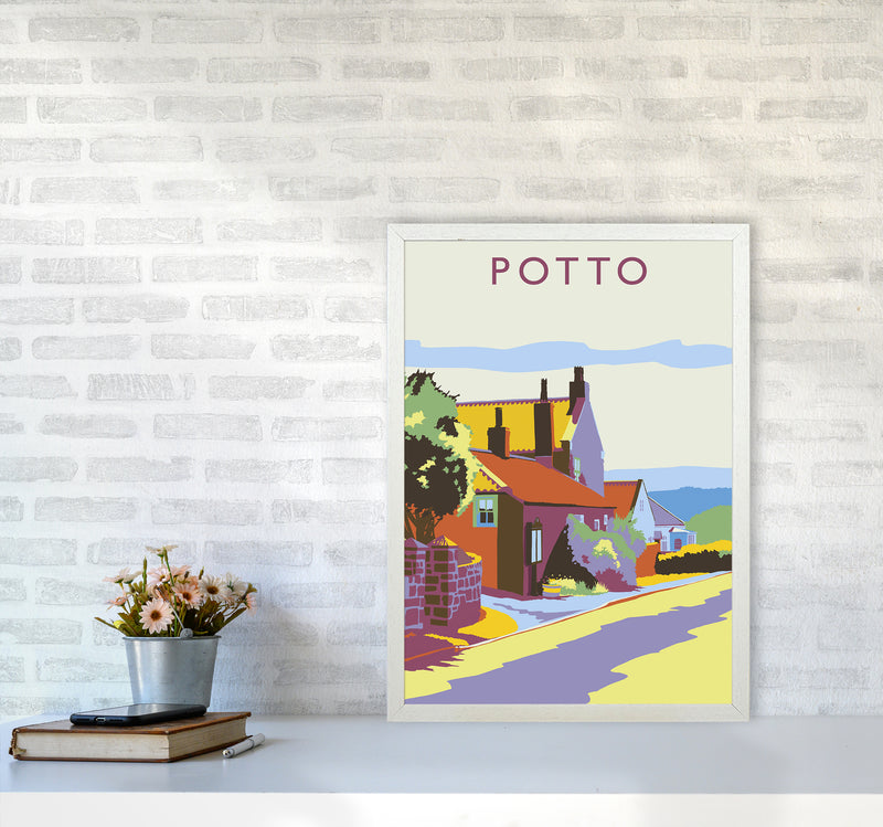 Potto portrait Travel Art Print by Richard O'Neill A2 Oak Frame