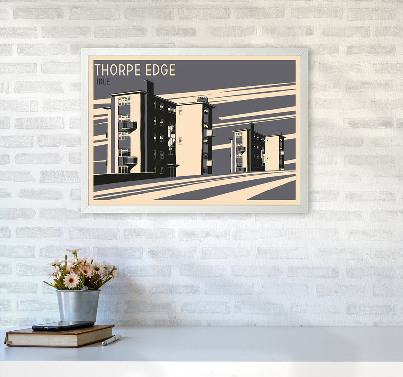 Thorpe Edge, Idle Travel Art Print by Richard O'Neill A2 Oak Frame