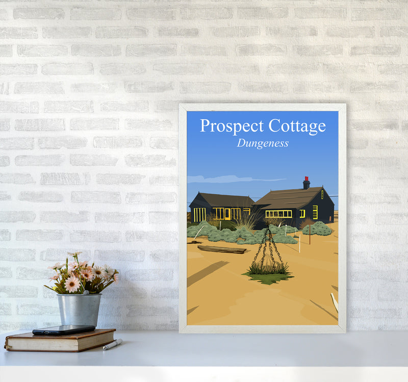 Prospect Cottage portrait Travel Art Print by Richard O'Neill A2 Oak Frame