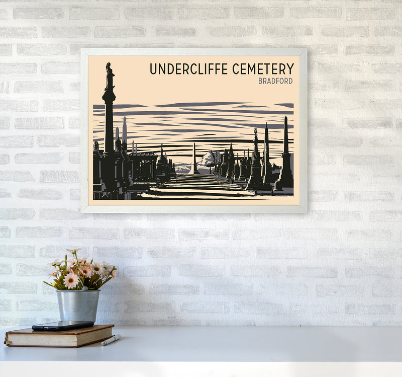 Undercliffe Cemetery copy Travel Art Print by Richard O'Neill A2 Oak Frame