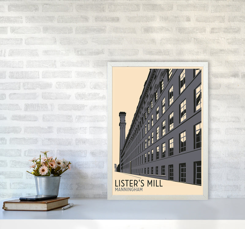 Lister's Mill, Manningham Travel Art Print by Richard O'Neill A2 Oak Frame
