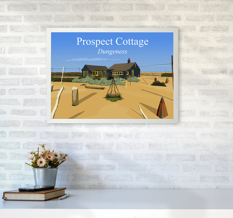 Prospect Cottage Travel Art Print by Richard O'Neill A2 Oak Frame