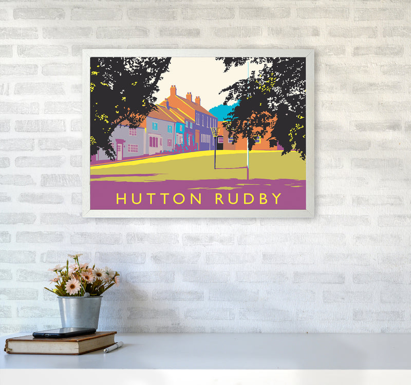 Hutton Rudby Travel Art Print by Richard O'Neill A2 Oak Frame