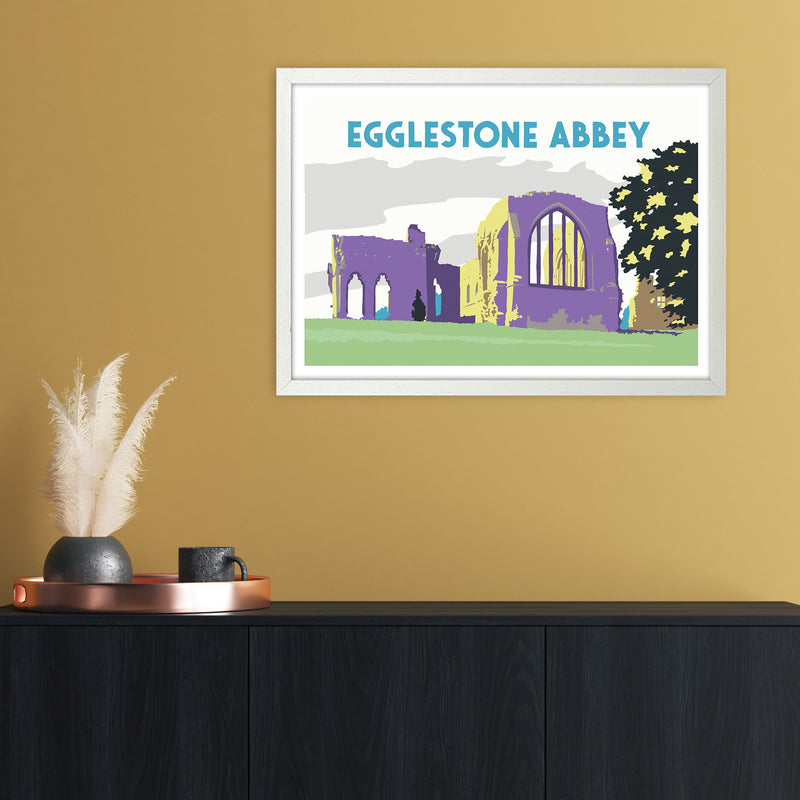 Egglestone Abbey Travel Art Print by Richard O'Neill A2 Oak Frame