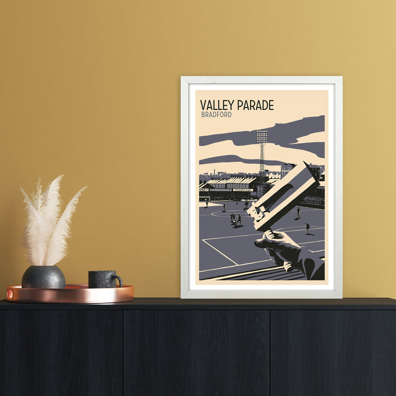 Valley Parade Travel Art Print by Richard O'Neill A2 Oak Frame
