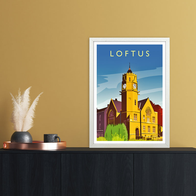 Loftus 2 Portrait Travel Art Print by Richard O'Neill A2 Oak Frame