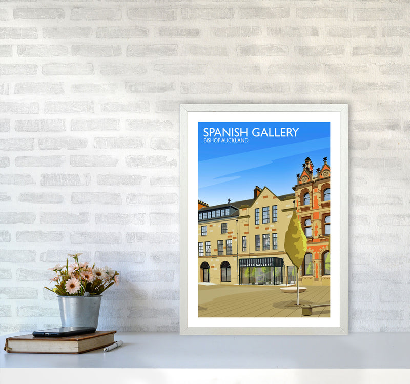 Spanish Gallery portrait Travel Art Print by Richard O'Neill A2 Oak Frame