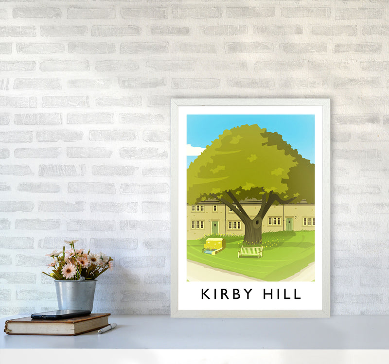 Kirby Hill portrait Travel Art Print by Richard O'Neill A2 Oak Frame