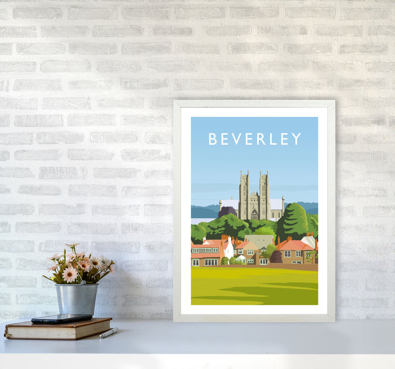Beverley 3 portrait Travel Art Print by Richard O'Neill A2 Oak Frame