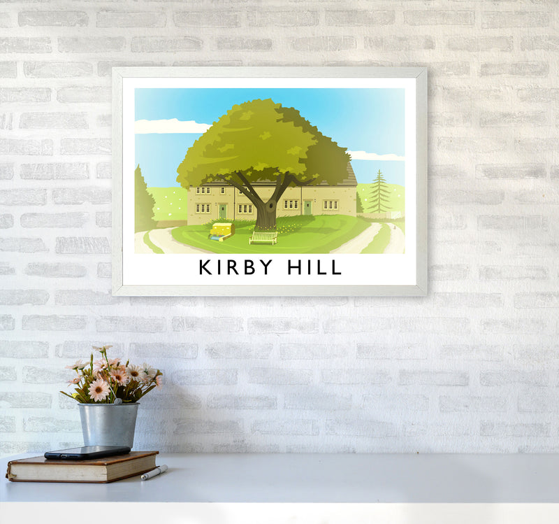 Kirby Hill Travel Art Print by Richard O'Neill A2 Oak Frame