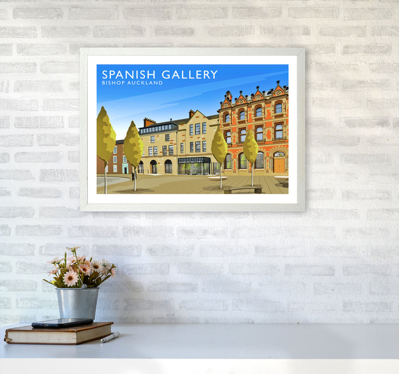 Spanish Gallery Travel Art Print by Richard O'Neill A2 Oak Frame