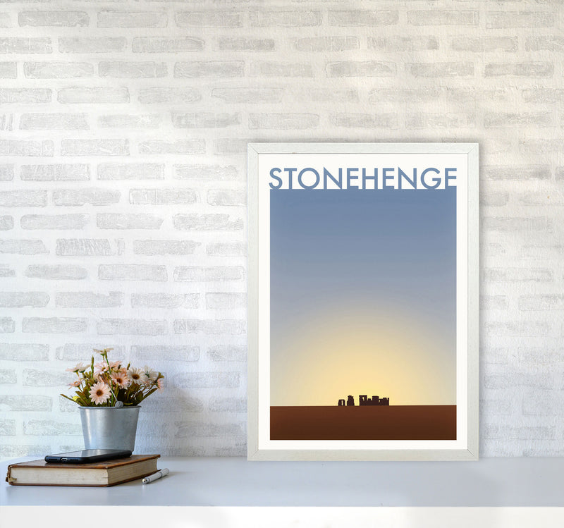Stonehenge 2 (Day) Travel Art Print by Richard O'Neill A2 Oak Frame