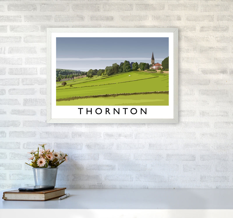 Thornton Travel Art Print by Richard O'Neill A2 Oak Frame