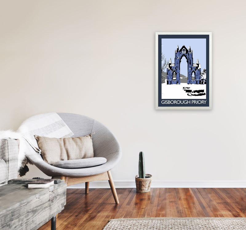Gisborough Priory Framed Digital Art Print by Richard O'Neill A2 Oak Frame