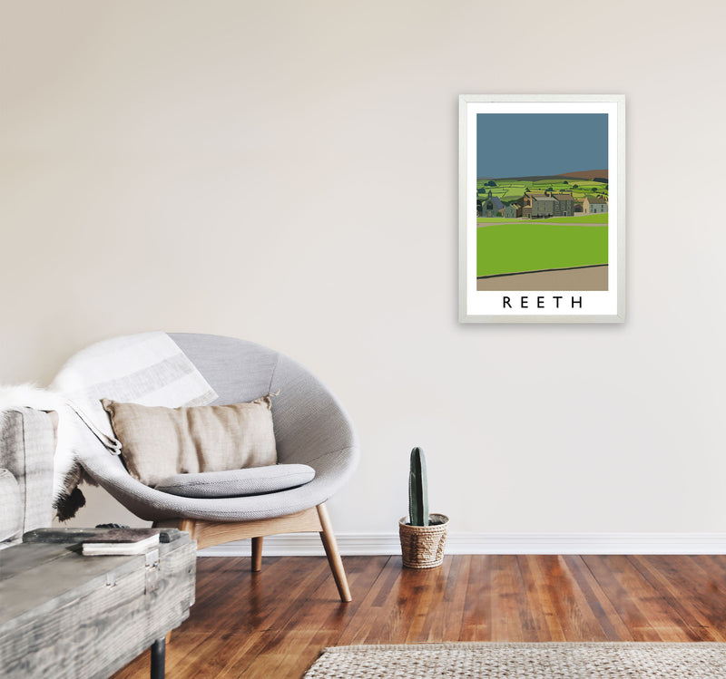 Reeth Art Print by Richard O'Neill A2 Oak Frame