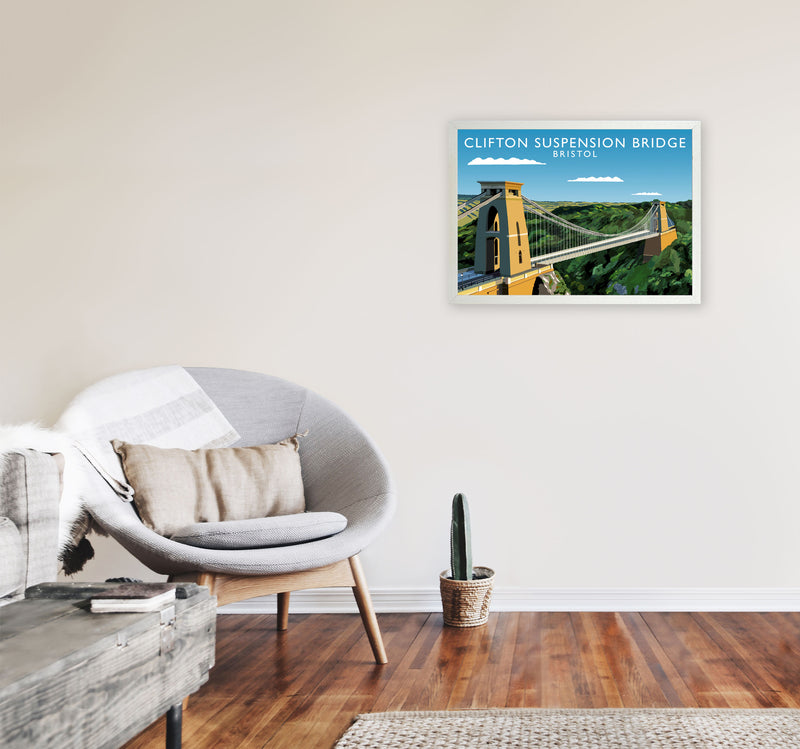 Clifton Suspension Bridge Bristol Framed Art Print by Richard O'Neill A2 Oak Frame