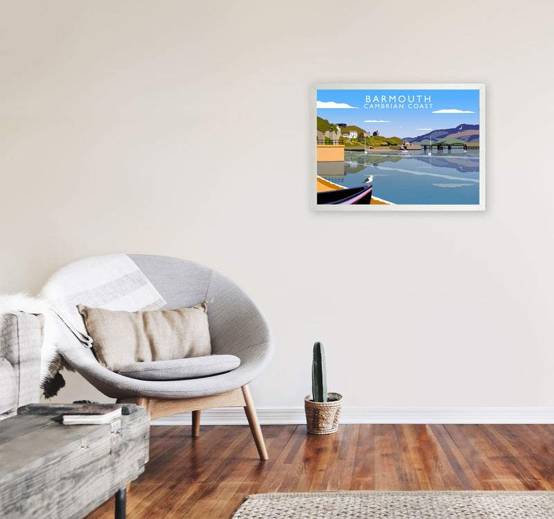 Barmouth Cambrian Coast Framed Digital Art Print by Richard O'Neill A2 Oak Frame