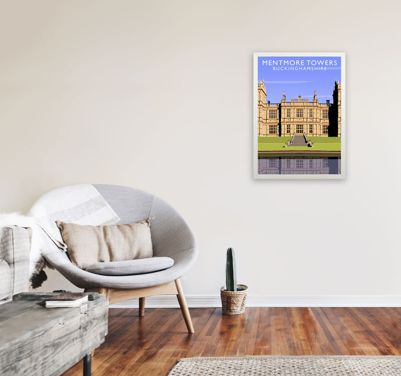 Mentmore Towers (Portrait) by Richard O'Neill A2 Oak Frame