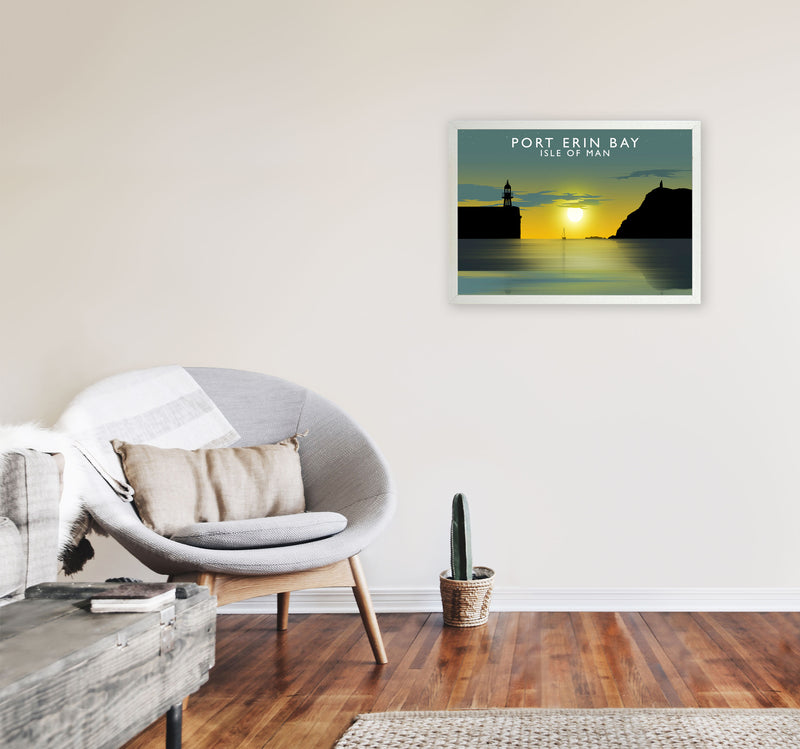 Port Erin Bay (Landscape) by Richard O'Neill A2 Oak Frame