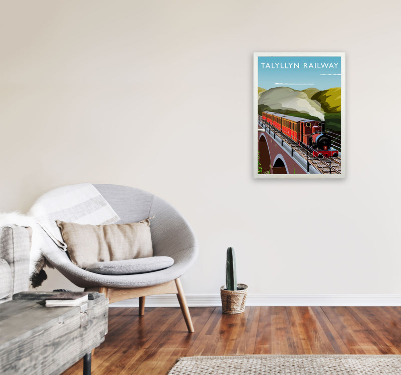 Talyllyn Railway (Portrait) by Richard O'Neill A2 Oak Frame
