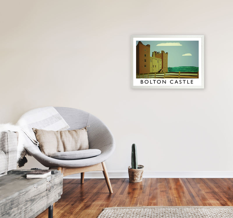 Bolton Castle Art Print by Richard O'Neill A2 Oak Frame