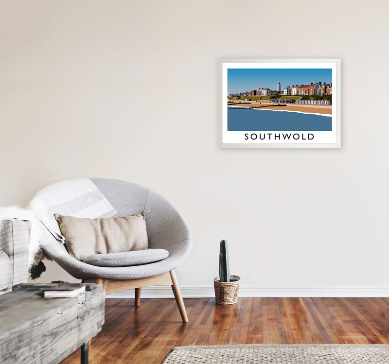 Southwold Framed Digital Art Print by Richard O'Neill A2 Oak Frame