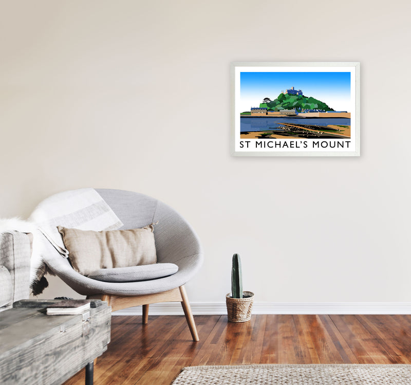 St Michael's Mount Framed Digital Art Print by Richard O'Neill A2 Oak Frame