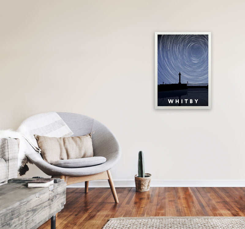 Whitby Digital Art Print by Richard O'Neill, Framed Wall Art A2 Oak Frame