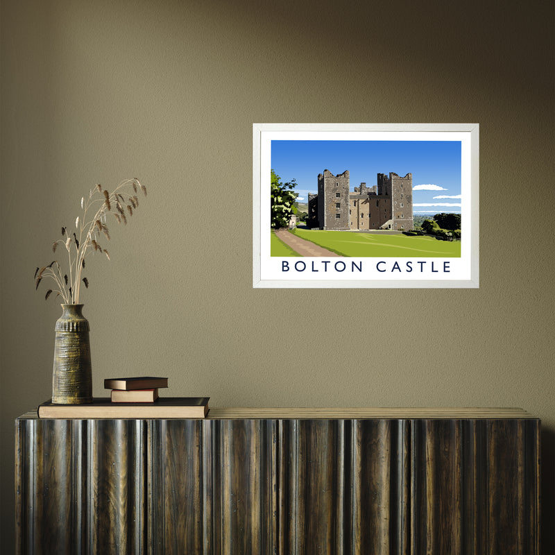 Bolton Castle 2 by Richard O'Neill A2 White Frame
