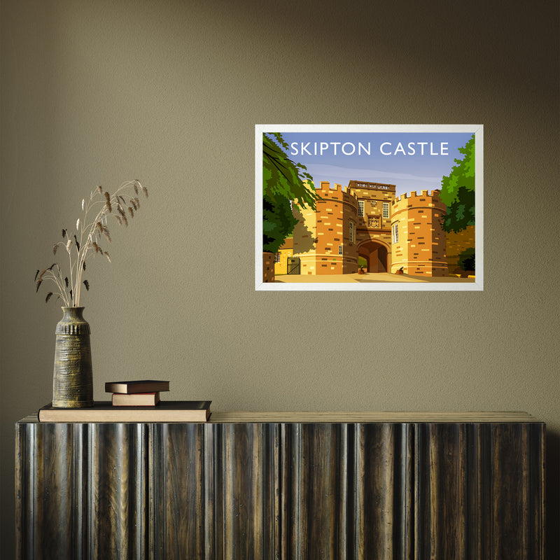 Skipton Castle by Richard O'Neill A2 White Frame