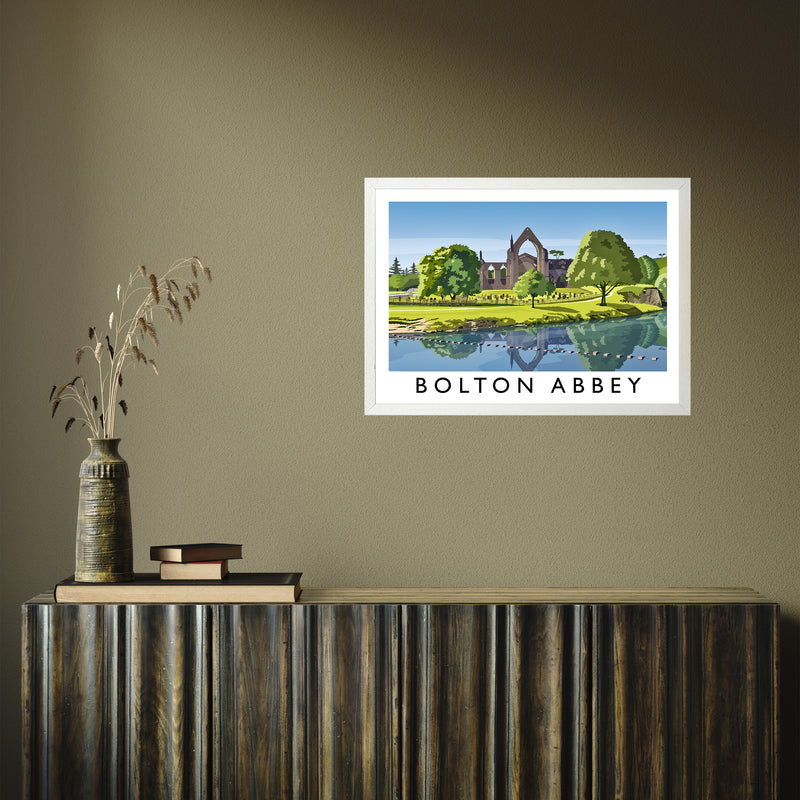 Bolton Abbey by Richard O'Neill A2 White Frame