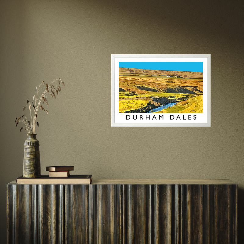 Durham Dales by Richard O'Neill A2 White Frame
