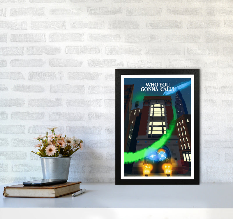 Ghostbusters Night Art Print by Richard O'Neill A3 White Frame