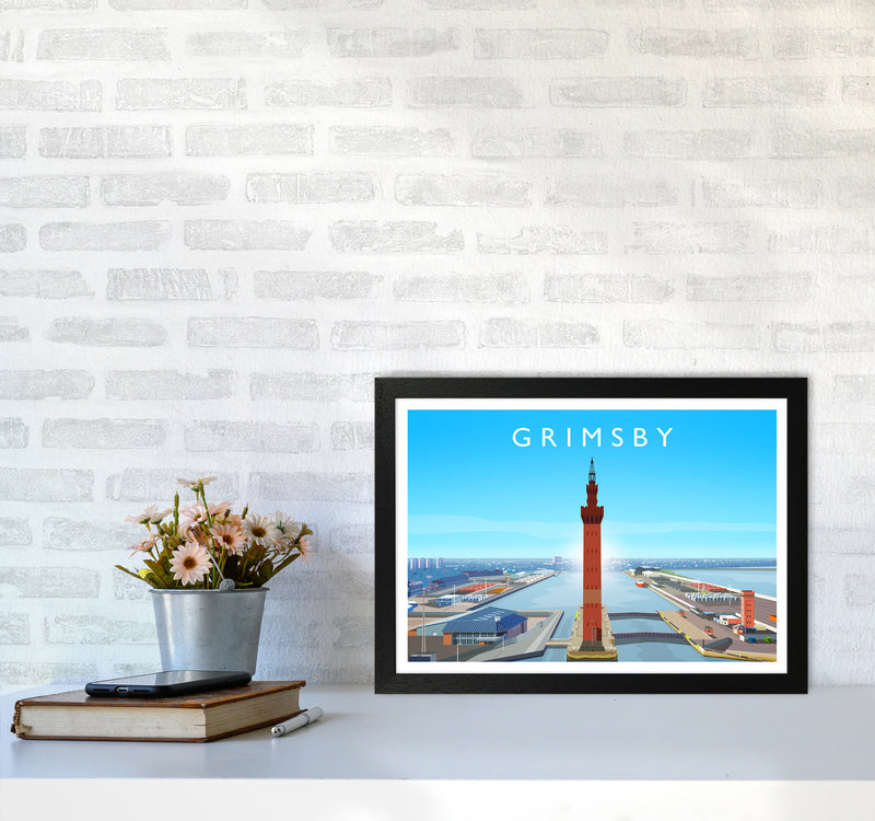 Grimsby Art Print by Richard O'Neill A3 White Frame