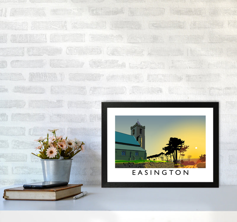Easington Art Print by Richard O'Neill A3 White Frame
