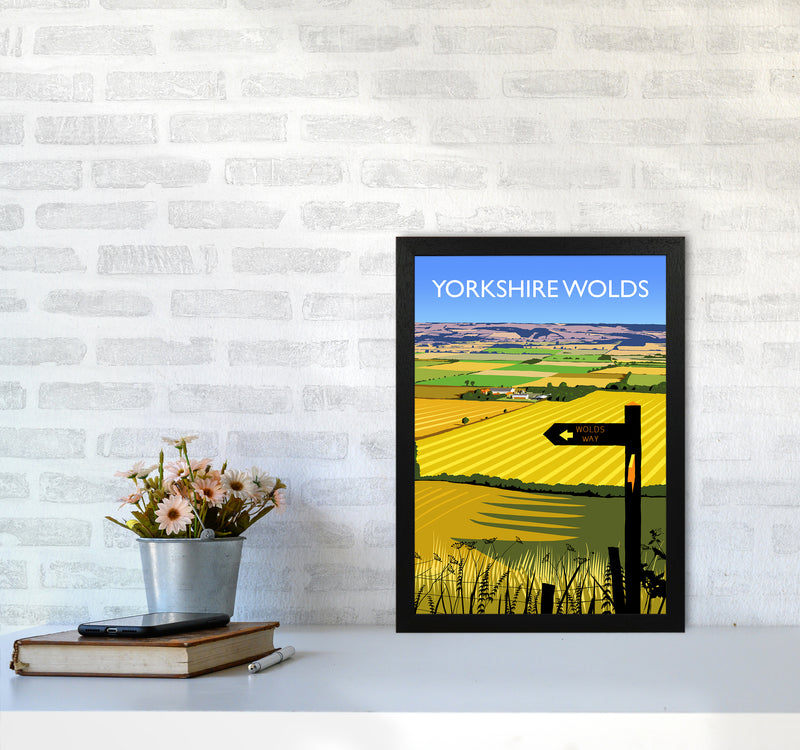 Yorkshire Wolds portrait Travel Art Print by Richard O'Neill A3 White Frame