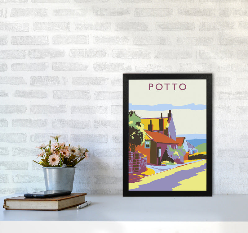Potto portrait Travel Art Print by Richard O'Neill A3 White Frame