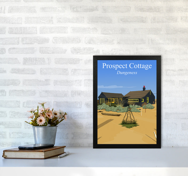 Prospect Cottage portrait Travel Art Print by Richard O'Neill A3 White Frame